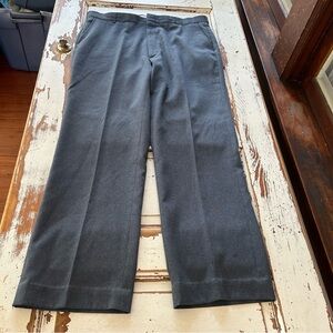 Botany 500 1970s Men's Classic Gray Polyester Wool Blend Trousers